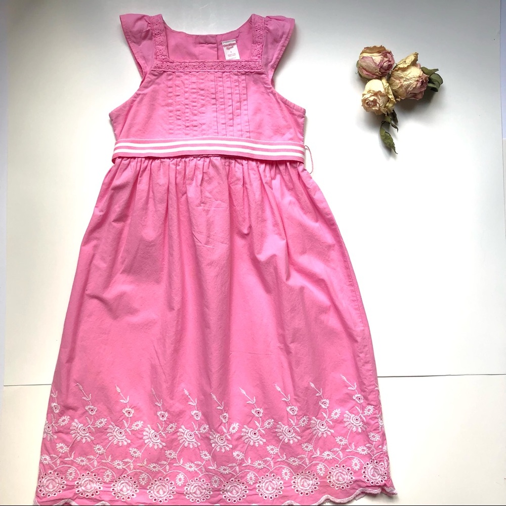 Oshkosh Pink Flutter Eyelet Dress - Girls 5